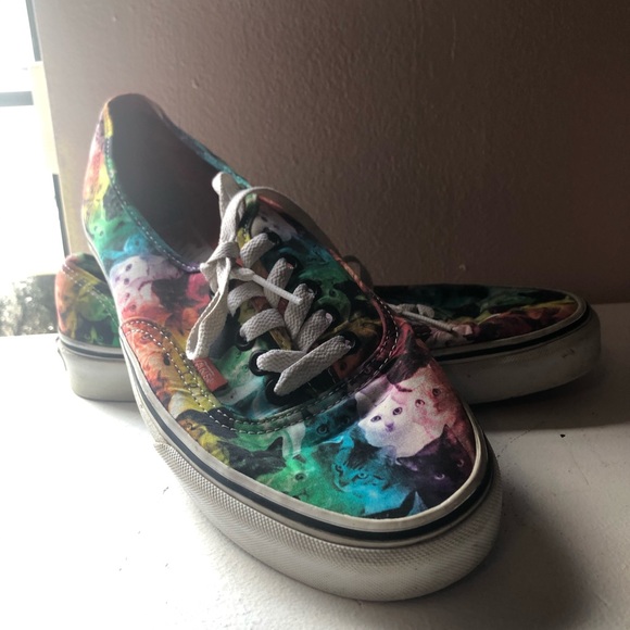 rainbow cat vans